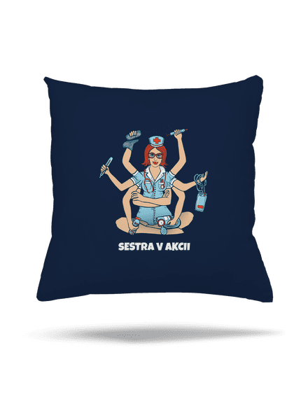 Sestra v akcii vankúš Dark Navy