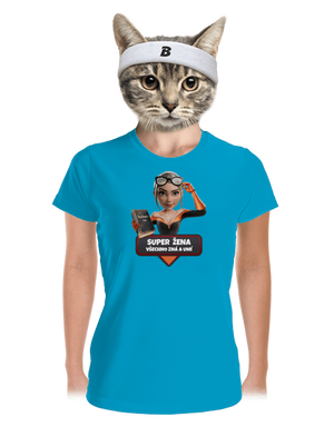 Super mama dámske športové tričko Blue Atol