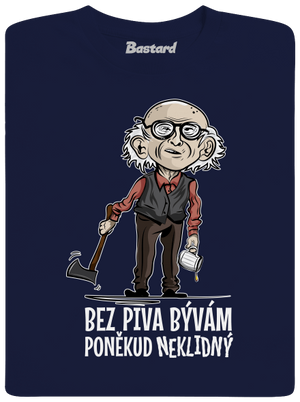 Neklidný bez piva pánske tričko Navy