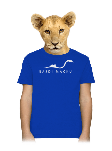 Nájdi mačku detské tričko Royal Blue