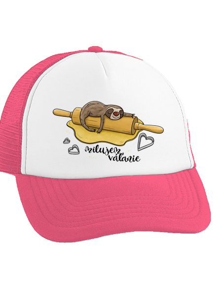 Milujem váľanie šiltovka truckerka Fluorescent Pink cap