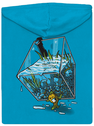 Migrujúca rybka dámska mikina na zips Blue Atol