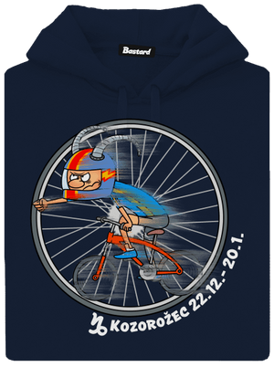 Cyklistický horoskop: Kozorožec pánska mikina klokanka Navy