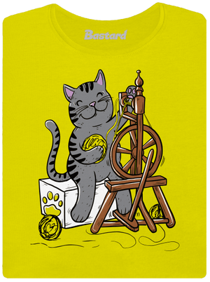 Mačka pradie dámske tričko prémium Lemon