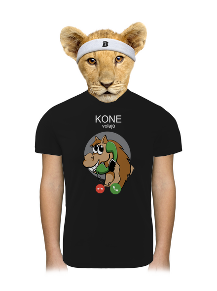 Kone volajú detské športové tričko Black