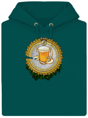 Pivný horoskop: Rak unisex mikina premium Emerald Green