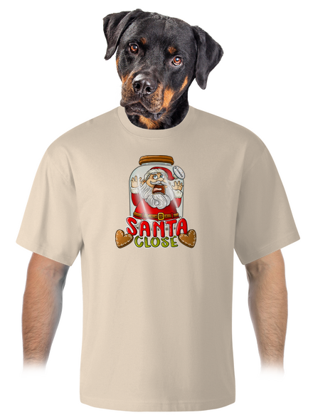 Santa Close unisex tričko oversized Almond