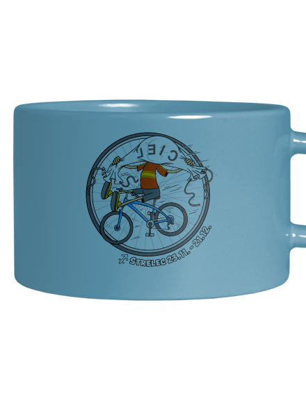 Cyklistický horoskop: Strelec hrnček makronka Blue Macaron
