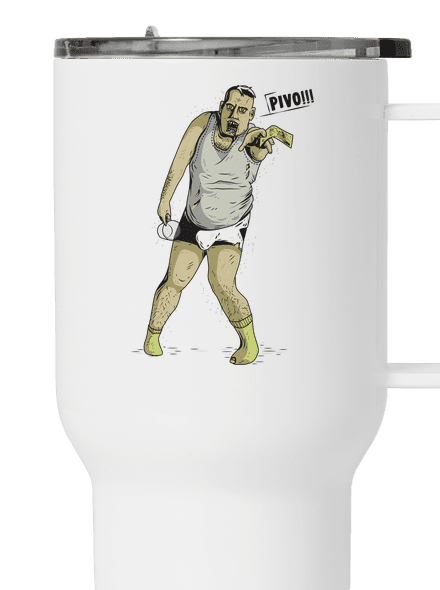 Beer zombie termohrnček White