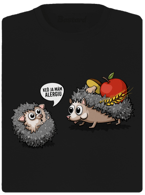Alergický ježko dámske športové tričko Black