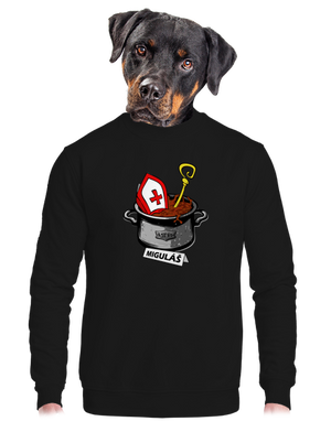 Miguláš unisex mikina bez kapucne Black