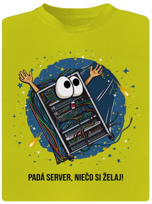 Padá server pánske športové tričko Neon Yellow