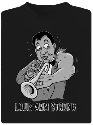 Louis Armstrong pánske športové tričko Black