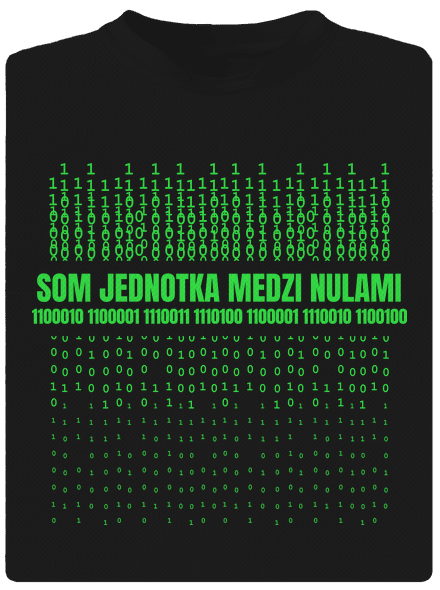 Jednotka medzi nulami pánske športové tričko Black