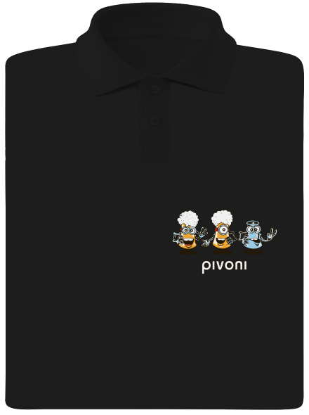 Pivoni pánska polokošeľa Black
