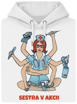 Sestra v akcii unisex mikina premium Snowwhite