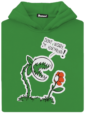 Vegetarián detská mikina klokanka Kelly Green AWD