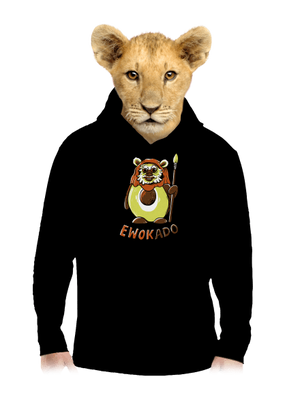 Ewokado detská mikina klokanka Black