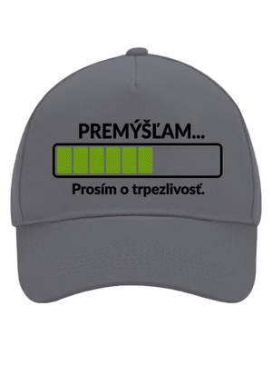 Premýšľam šiltovka baseballka Graphite grey