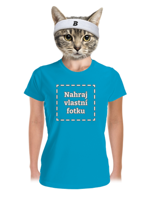 Vlastná potlač dámske športové tričko Blue Atol