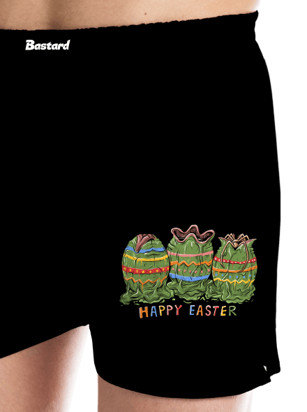 Happy Easter pánske trenky Black