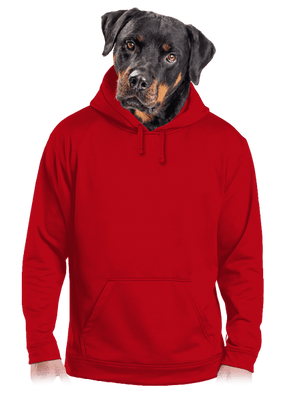 Bez potlače pánska mikina klokanka Red