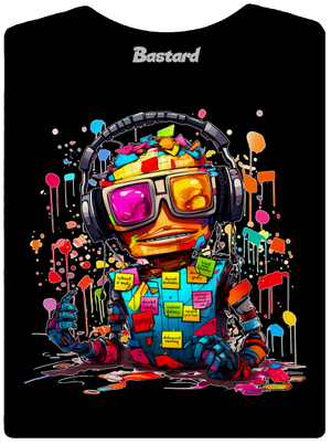 Workaholic robot dámske tričko s lemom Black