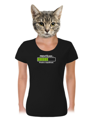 Premýšľam dámske tričko Black