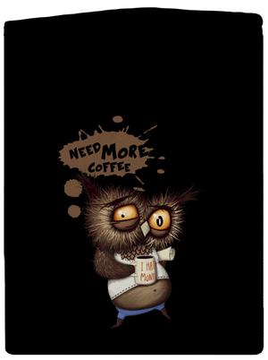 Need more coffee pánska mikina na zips Black