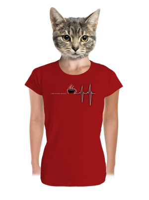 Coffee help dámske tričko prémium Red Mal