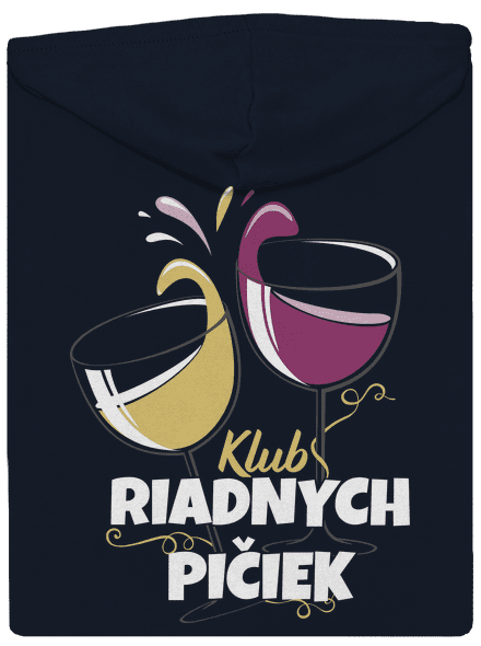 Klub riadnych pičiek dámska mikina na zips Navy Mal
