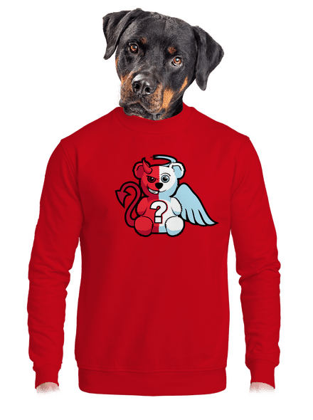 Anjel vs. diabol unisex mikina bez kapucne Red