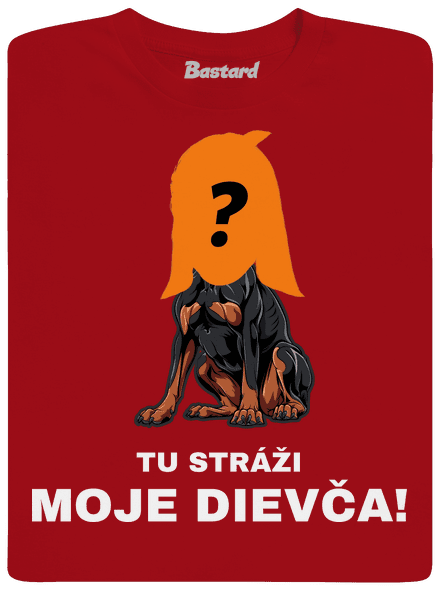 Tu strážim ja pánske tričko Red
