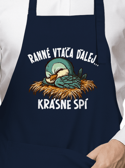 Ranné vtáča spí zástera Navy