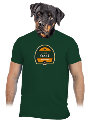 Pivná etiketa pánske tričko Bottle Green