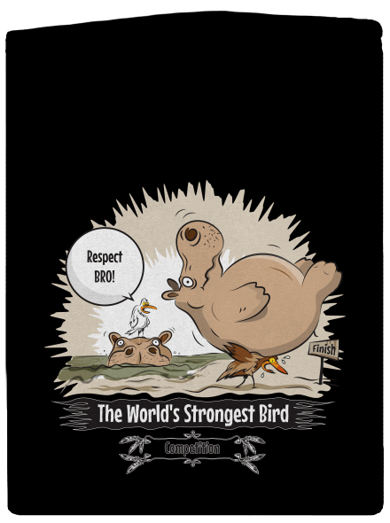 Strongest bird pánska mikina na zips Black