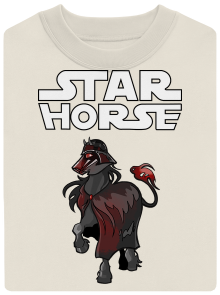 Star horse unisex mikina bez kapucne Off White