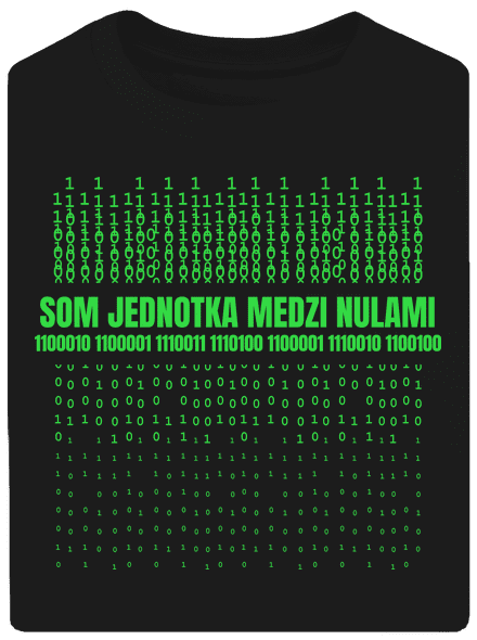 Jednotka medzi nulami unisex tričko oversized Black