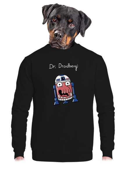 Dr. Droidberg unisex mikina bez kapucne Black