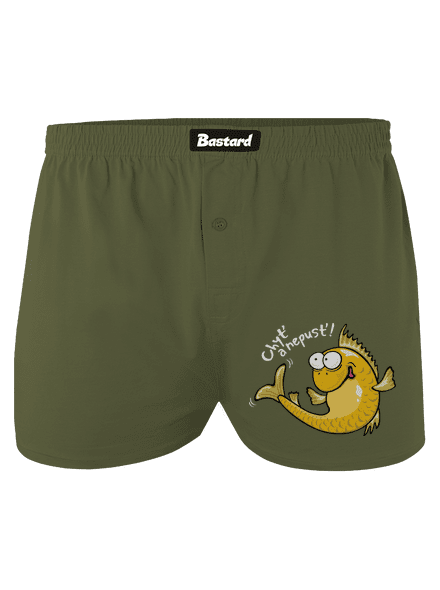 Zlaté rybky pánske trenky Khaki