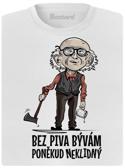 Neklidný bez piva dámske športové tričko White
