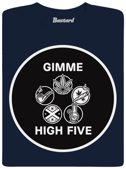 Gimme high five pánske tričko Navy