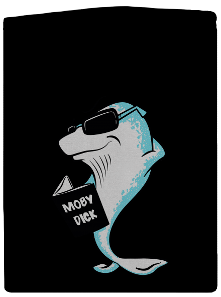 Moby Dick pánska mikina na zips Black