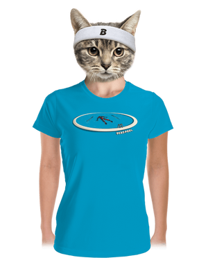 Dead in pool dámske športové tričko Blue Atol