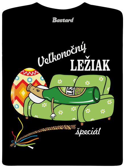 Veľkonočný ležiak pánske tričko Black