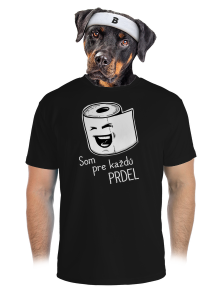 Prdel pánske športové tričko Black