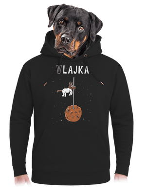 Vlajka unisex mikina premium Dark Black