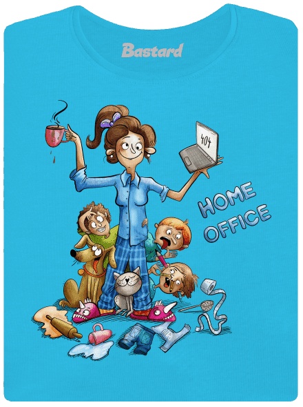 Mamičky home office dámske tričko Blue Atol