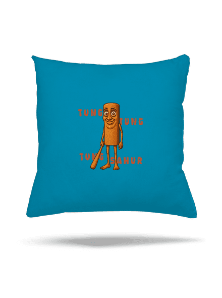 Tung Tung Tung Sahur – Italian Brainrot vankúš Blue Turquoise