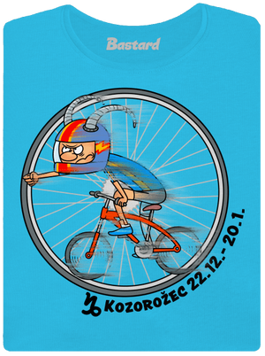 Cyklistický horoskop: Kozorožec dámske tričko s lemom Blue Atol